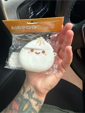 White Lil' Dumpling AirPod Case - Cute Earbud Protection